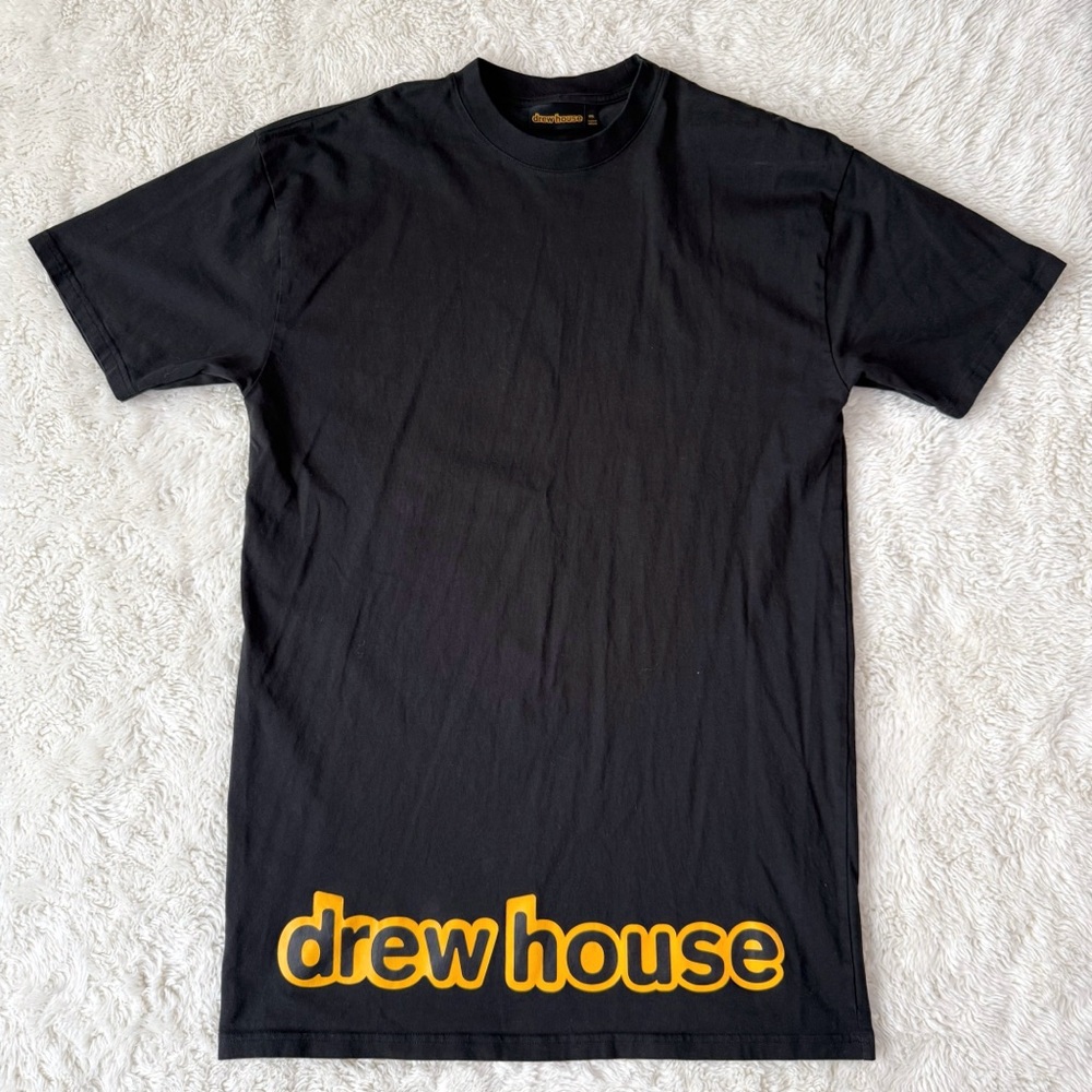 Drew House Unisex Black Cotton Graphic Crewneck T-Shirt MEDIUM Streetwear Grunge